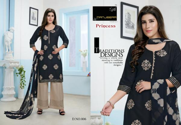 Manjeera Princess Rayon with Work Designer Readymade Suit